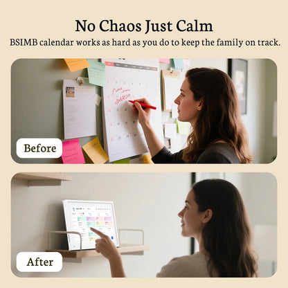 10.1 Inch Digital Calendar - Chore Chart, Meal Planner, Rewards System, Photo Display, Smart Electronic Calendar Interactive Display Seamless Family Schedule
