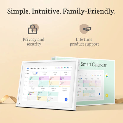 10.1 Inch Digital Calendar - Chore Chart, Meal Planner, Rewards System, Photo Display, Smart Electronic Calendar Interactive Display Seamless Family Schedule